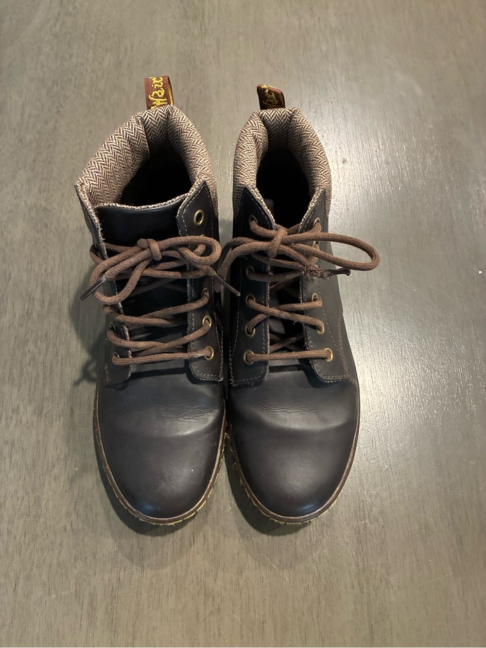 Dr. Martens woman’s  Dark Brown Lace-Up Work Boots